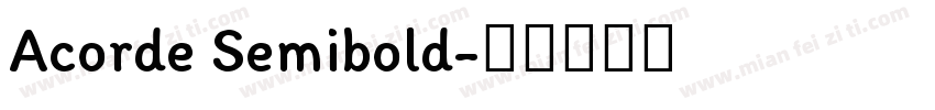 Acorde Semibold字体转换